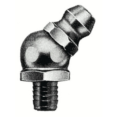 Alemite Non-Corrosive Fittings, Elbow - 67 1/2Ã‚Â°, 61/64 in, Male/Male, 1/8 in (PTF) (1 EA / EA)