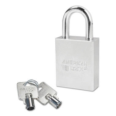 American Lock Steel Padlocks (Square Body w/Tubular Cylinder), 5/16 in Diam., 1 1/8 in Long (1 EA / EA)