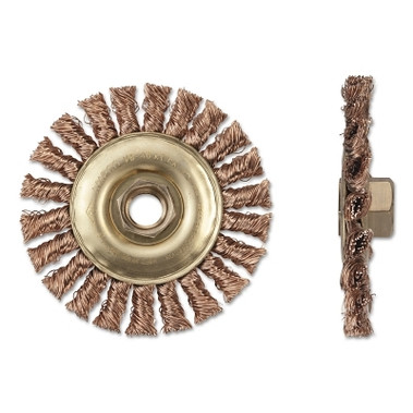 Ampco Safety Tools Knot Wire Wheel Brush, 6 in D x 1/2 in W, .02 in 9,000 rpm (1 EA / EA)