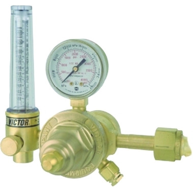 Victor Two Stage Regulator/Flowmeter, Argon/CO2; Helium, CGA 580; CGA 320, 3,000 psig (1 EA / EA)