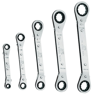 Klein Tools Fully-Reversible Ratcheting Offset Box Wrench Sets, Inch (1 SET / SET)