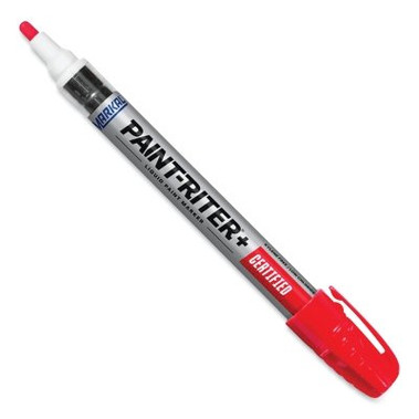 Markal Valve Action Certified Paint Marker, Red (12 EA / BX)