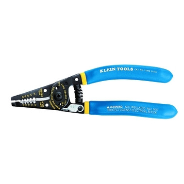 Klein Tools Kurve Wire Stripper/Cutter, 7-1/8 in L, 10 AWG to 18 AWG Solid; 12 AWG to 20 AWG Stranded, Blue/Yellow (1 EA / EA)