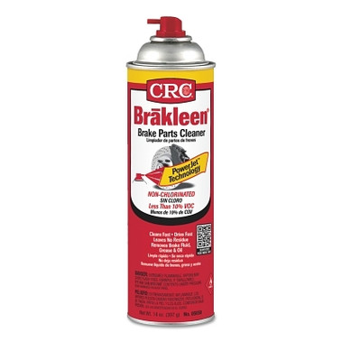 CRC Brakleen Brake Parts Cleaner, 20 oz Aerosol Can with PowerJet Spray Nozzle, Non-Chlorinated, 50 State VOC Compliant (12 EA / CA)