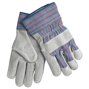 MCR Safety Select Shoulder Split Cow Gloves, X-Large, Blue w/Red Stripes (12 PR / DZ)