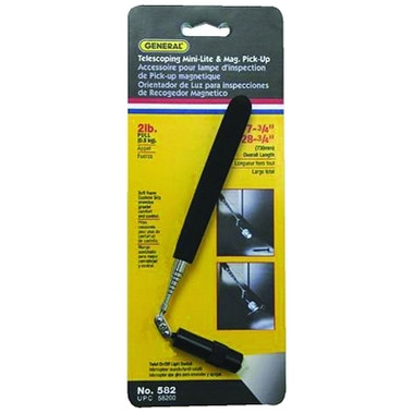 General Tools Telescoping Mini-Lite & Magnetic Pick-ups, 2 lb, 7 3/4 in - 28 3/4 in (3 EA / BX)