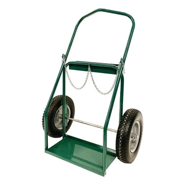 Anthony Low-Rail Frame Dual-Cylinder Cart, 32 in OD W x 46 in H, 16 in dia x 4 in W Solid Rubber (BB) Wheels, Incl Safety Chain (1 EA / EA)