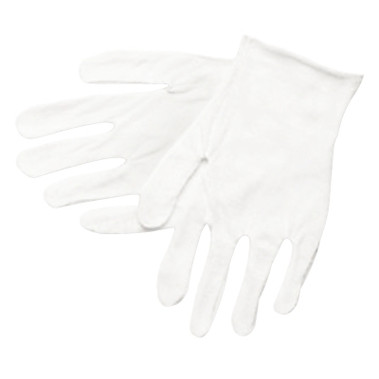 MCR Safety Lisle Cotton Inspector Gloves, 100% Cotton,  Large (12 PR / DZ)