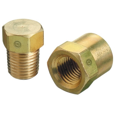 Western Enterprises Pipe Thread Caps & Plugs, Hex Plug, 3,000 PSIG, Brass, 1/4 in (NPT) (1 EA / EA)