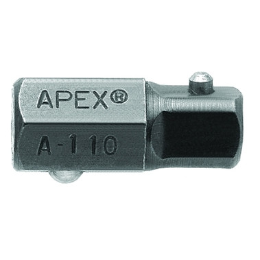 APEX SAE Socket & Ratchet Wrench Adapters, 1/4 in (male square) 1/4 in (male hex), 25/32 in (25 EA / PKG)