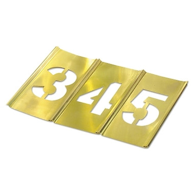 C.H. Hanson Brass Stencil Gothic Style Number Sets, Brass, 8 in (1 SET / SET)