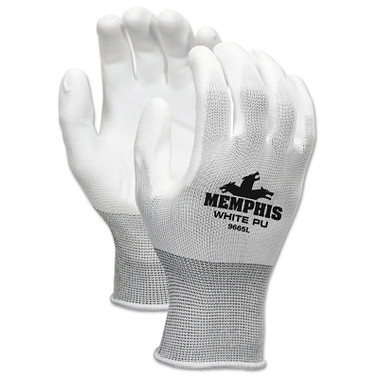 MCR Safety NXG PU Coated Work Gloves, Large, White (12 PR / DZ)