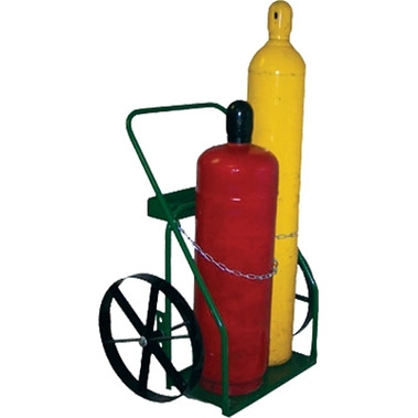 Saf-T-Cart 800 Series Carts, Holds 2 Cylinders, 9 1/2"-12 1/2" dia., 20 in Steel Wheels (1 EA / EA)