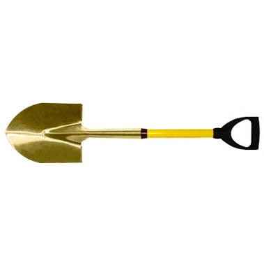 Ampco Safety Tools Round Point Shovels, 11 1/4 in X 9 in Blade, Fiberglass D-Handle (1 EA / EA)