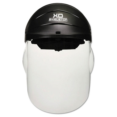 MCR Safety XO Skeleton Headgear with Molded Faceshield, Hardcoat, Clear, Polycarb, 12-1/2 in L x 9 in H (1 EA / EA)