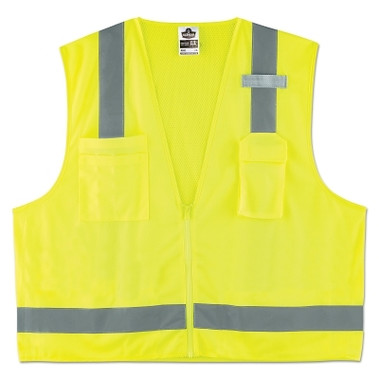 Ergodyne GloWear 8249Z Class 2 Economy Surveyors Vests, 2XL/3XL, Lime (6 EA / CA)