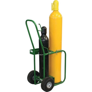 Saf-T-Cart Industrial Series Carts, Holds (2) 9.5" Cylinders, 10 in Pneumatic Wheels (1 EA / EA)
