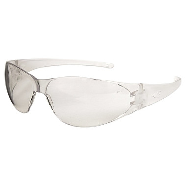 MCR Safety Checkmate Safety Glasses, Clear Lens, Polycarbonate, Anti-Fog, Clear Frame (1 EA / EA)