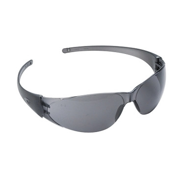 MCR Safety Checkmate Safety Glasses, Gray Lens, Polycarbonate, Anti-Scratch, Black Frame (1 EA / EA)