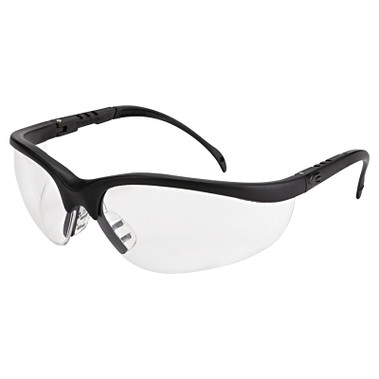 MCR Safety Klondike KD1 Series Protective Eyewear, Clear Lens, Polycarbonate, Anti-Fog, Black Frame (1 EA / EA)