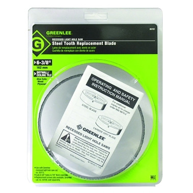 Greenlee Steel-Toothed Recessed Light Hole Saw Replacement Blade, 6 3/8 in Dia. (1 EA / EA)