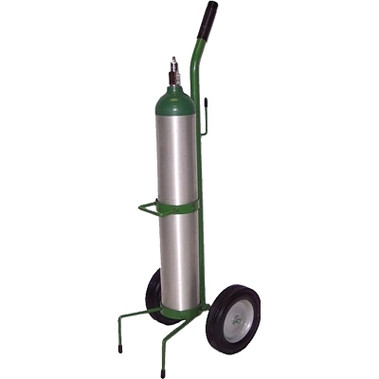 Saf-T-Cart Medical Series Carts, Holds D or E Cylinder, 8 in Semi-Pneumatic, Steel Wheels (1 EA / EA)