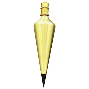 General Tools Brass Plumb Bobs, 16 oz, Hardened Steel/Brass (1 EA / EA)