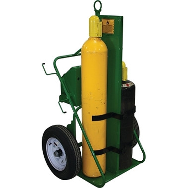 Saf-T-Cart Cabinet Series Carts, Holds 2 Cylinders, 9.5"-12.5" in dia., 12" Auto Wheels (1 EA / EA)