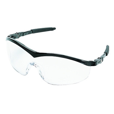 MCR Safety ST1 Series Protective Eyewear, Clear Lens, Scratch-Resistant, Black Frame, Nylon (1 EA / EA)