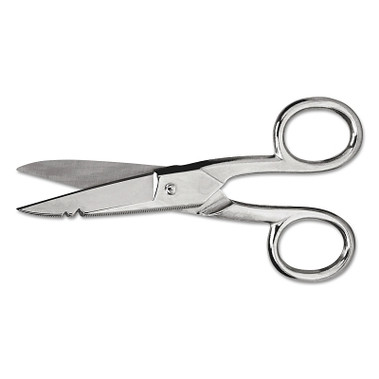 Crescent/Wiss Double Notched Electrician's Scissors, 5 1/4 in, Vinyl Pouch (1 EA / EA)