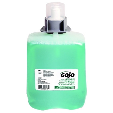 Gojo Green Certified Foam Hand, Hair and Body Wash Refill, 2000 mL, Cucumber Melon, Used with FMX-20 Dispenser (Sold Separately) (2 EA / CA)