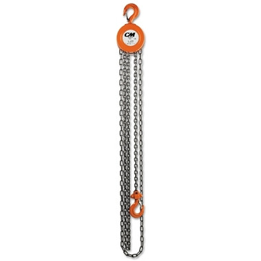 CM Columbus McKinnon Series 622 Hand Chain Hoist, 1/2 Tons Capacity, 15 ft Lifting Height, 53 lbf (1 EA / EA)
