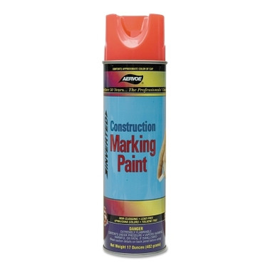 Aervoe Construction Marking Paint, 17 oz , Yellow, Gloss (12 CAN / CS)