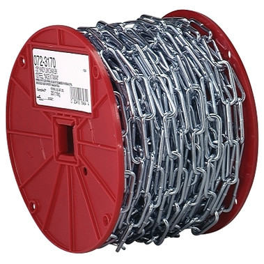 Campbell Handy Link Utility Chains, Size 135, 255 lb Limit, Blu-Krome (175 FT / REL)