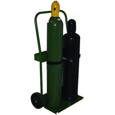 Saf-T-Cart 800 Series Carts, Holds 2 Cylinders, 8 in-9.5 in dia., 10 in Polyolefin Wheels (1 EA / EA)