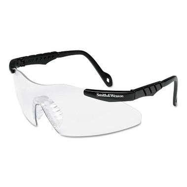 Smith & Wesson Magnum 3G Safety Glasses, Clear Polycarbonate Lens, Uncoated, Black, Nylon, Universal (1 EA / EA)