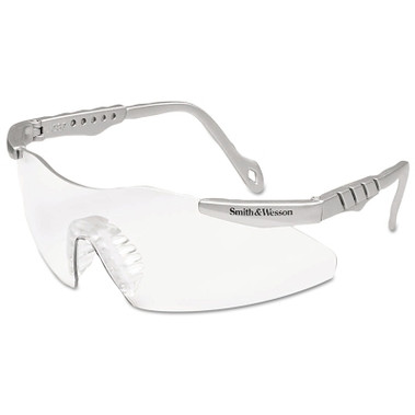 Smith & Wesson Magnum 3G Safety Glasses, Clear Polycarbonate Lens, Uncoated, Platinum, Nylon, Universal (1 EA / EA)