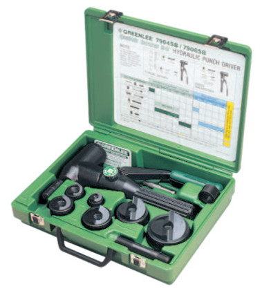 Greenlee Quick Draw Hydraulic Punch Kits, 7/8 in - 2 3/8 in, 10 gauge (mild steel) (1 ST/EA)