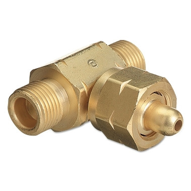 Western Enterprises Manifold Coupler Tees, Coupler, 3,000 PSIG, Brass, Oxygen (1 EA / EA)