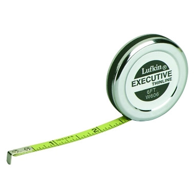 Crescent/Lufkin Executive Thinline Measuring Tapes, 1/4 in; 6 mm x 6 ft; 2 m (1 EA / EA)