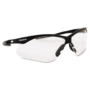 KleenGuard V30 Nemesis Safety Glasses, Clear, Polycarbonate Lens, Uncoated, Black Frame/Temples, Nylon (1 PR / PR)