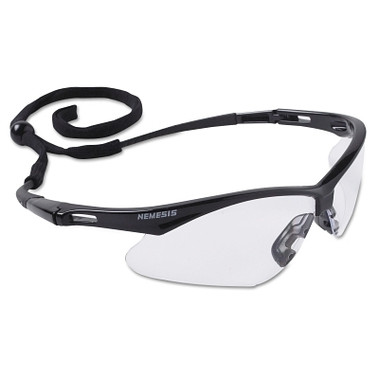 KleenGuard V30 Nemesis Safety Glasses, Clear, Polycarbonate Lens, Anti-Fog, Black Frame/Temples, Nylon (1 PR / PR)