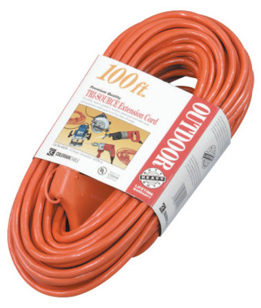 Southwire Tri-Source Vinyl Multiple Outlet Cord, 100 ft, 3 Outlets (1 EA)