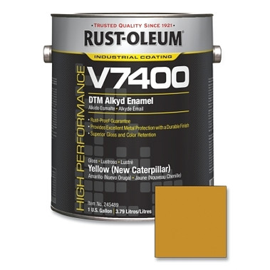 Rust-Oleum High Performance V7400 System DTM Alkyd Enamel, 1 Gal, New Ctrpllr Yellow, HG (2 CN / CA)