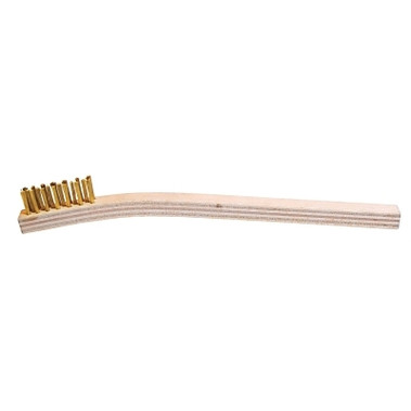 Anchor Brand Inspection Brushes, 3 x 7 Rows, Brass, Bent Wood Handle (1 EA / EA)