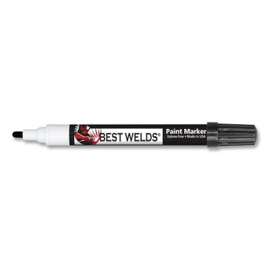 Best Welds Prime-Action Paint Marker, Reversible Chisel/Bullet Tip, Black (12 EA / BX)