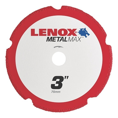 Lenox MetalMax Cut-Off Wheel, 3 in, 3/8 in Arbor, Steel/Diamond (1 EA / EA)