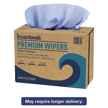 Boardwalk Hydrospun Wipers, Blue, 9 x 16 3/4, 10 Pack Dispensers of 100 (1 CT / CT)