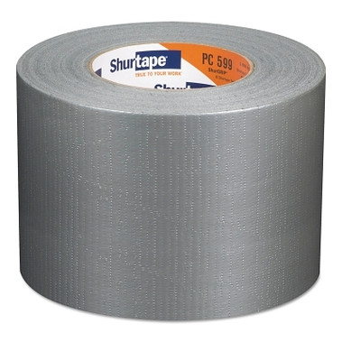 Shurtape PC 599 ShurGrip  Heavy-Duty Duct Tapes, 96 mm x 55 M x 9 mil, Silver (12 RL / CA)