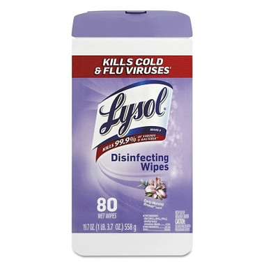 LYSOL Brand Disinfecting Wipes, Early Morning Breeze, 7 x 8, 80/Canister (6 EA / CT)